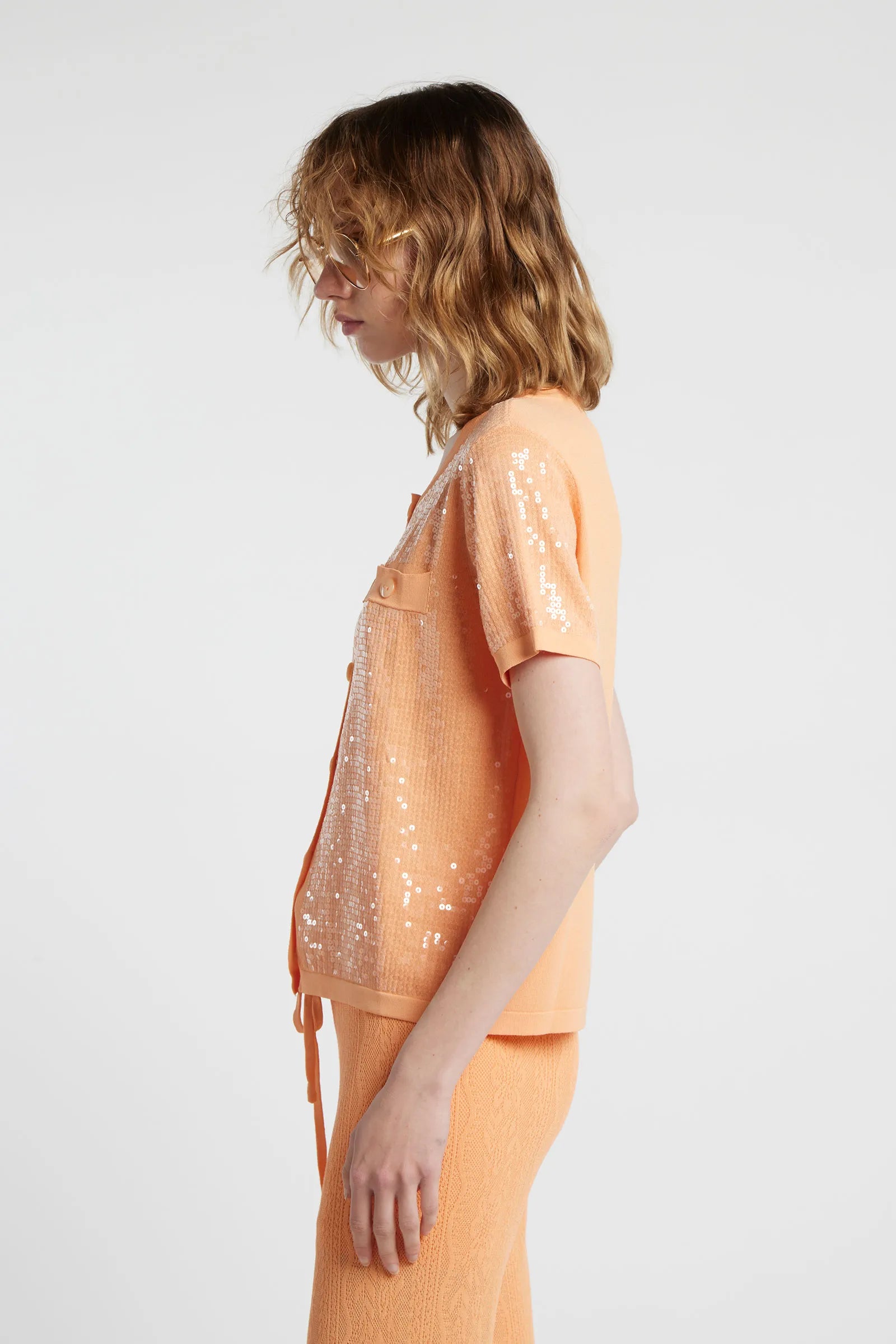 GAZANIA - Crew neck cardigan