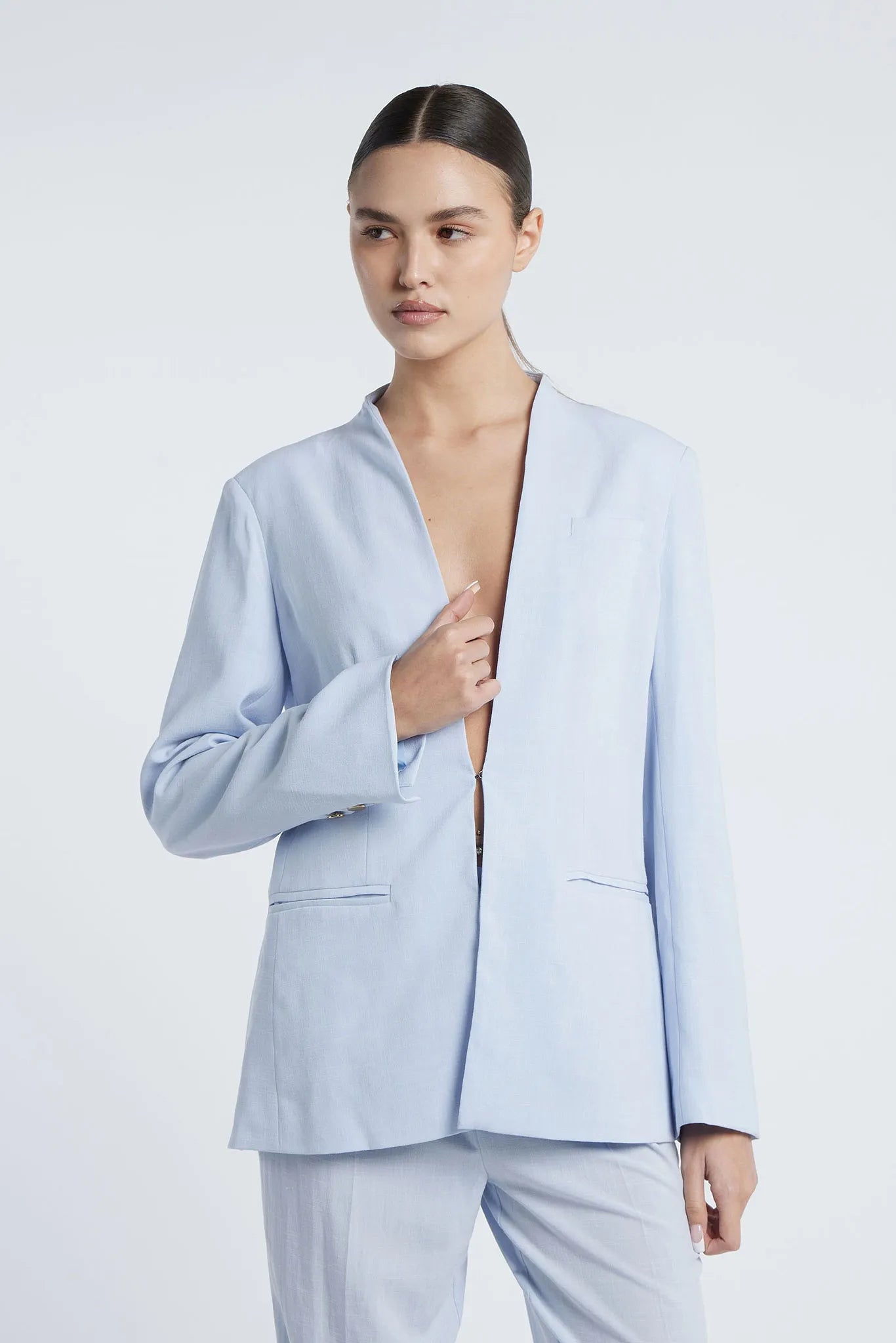 MADRID - Minimalist lapel-less suit