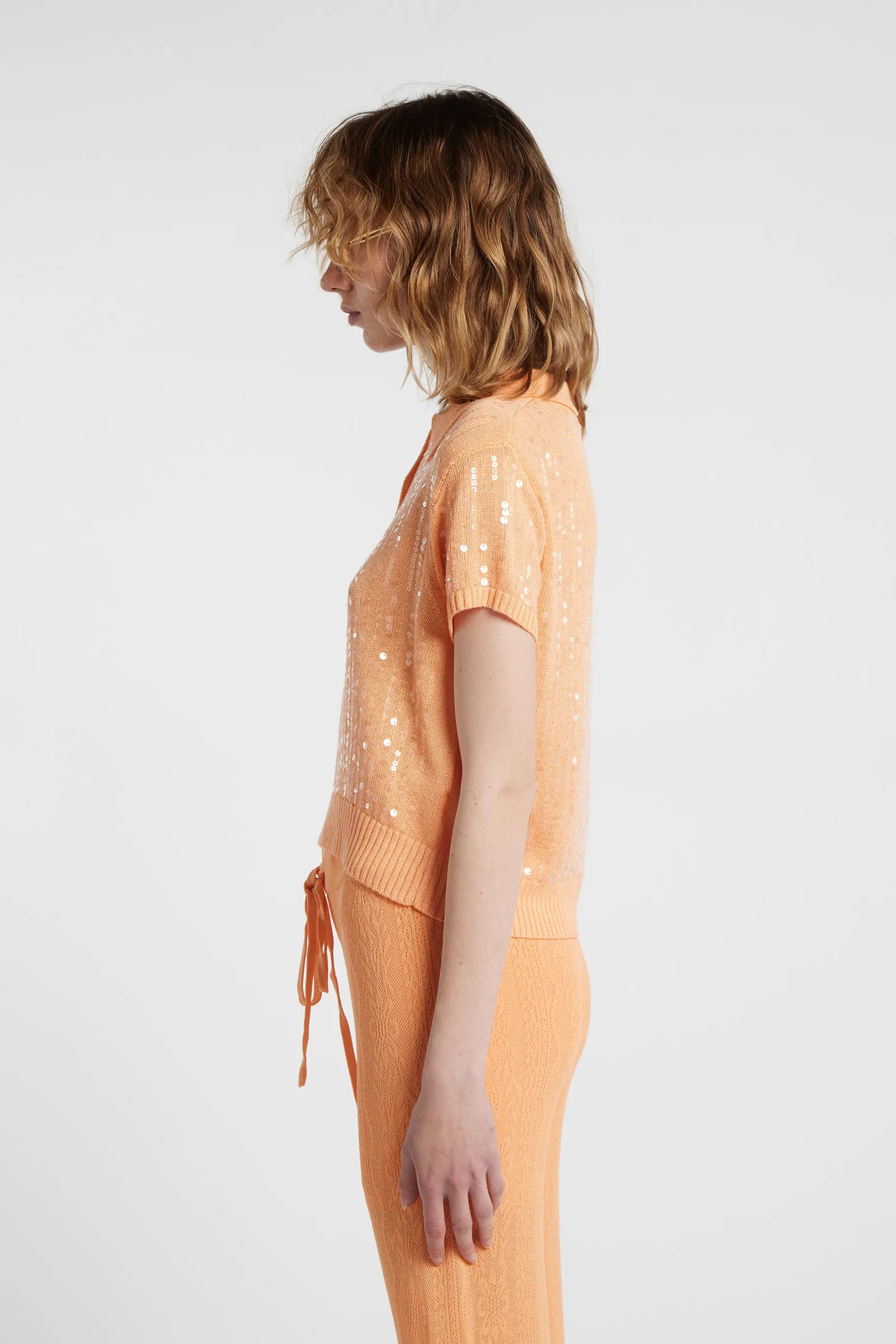 GARRYA - Viscose blend yarn polo shirt