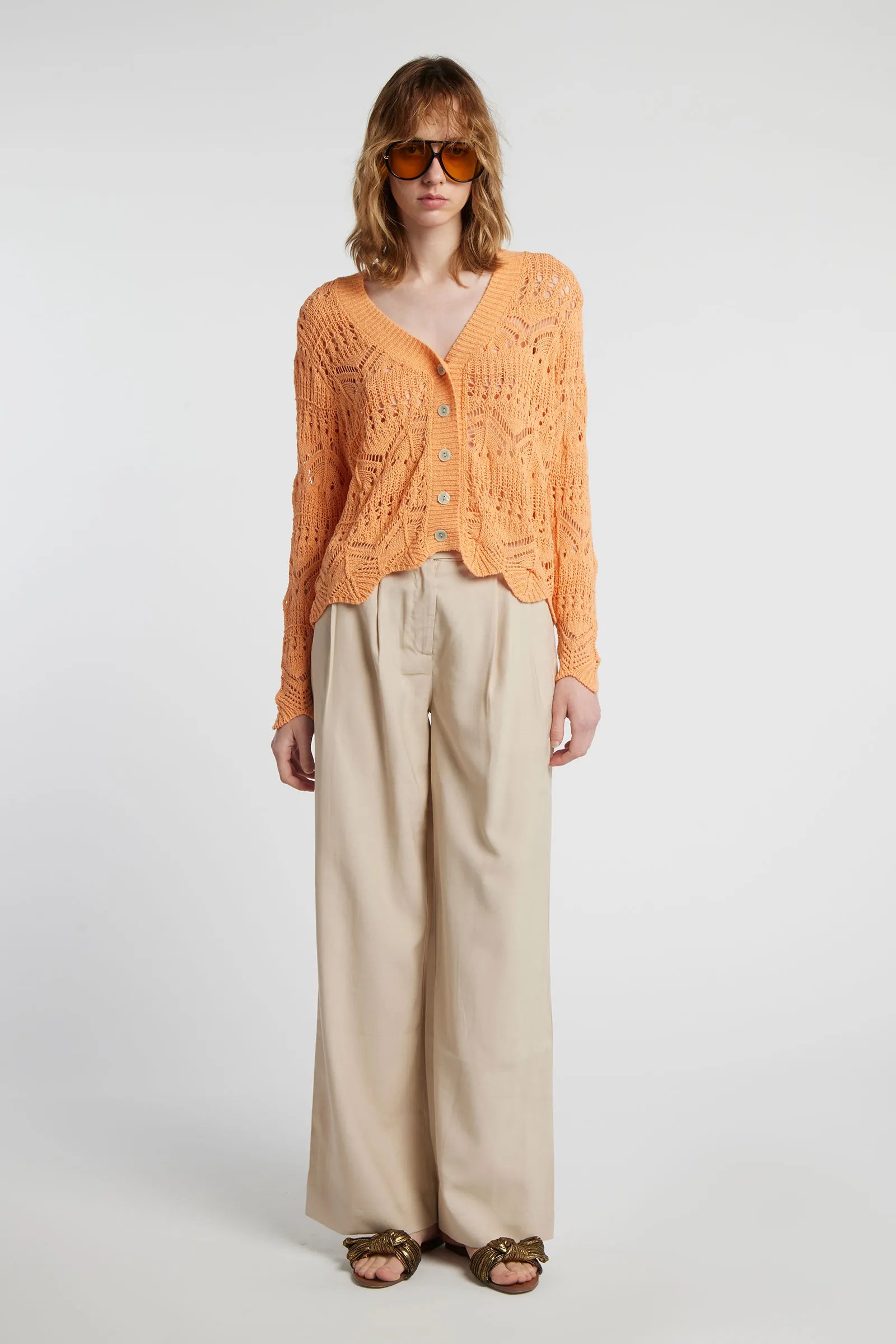 HOLIDAY - Long-sleeved V-neck cardigan