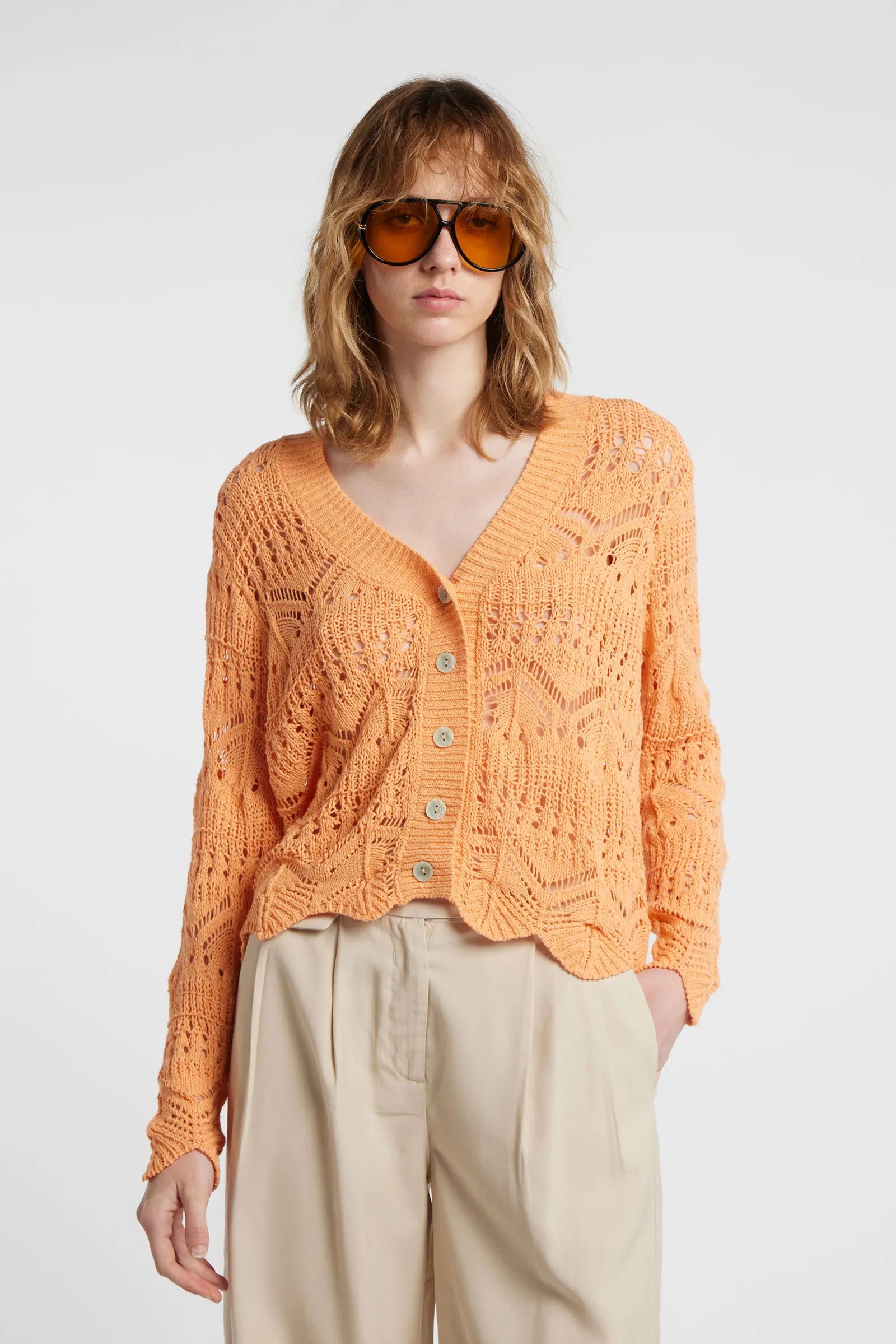 HOLIDAY - Long-sleeved V-neck cardigan