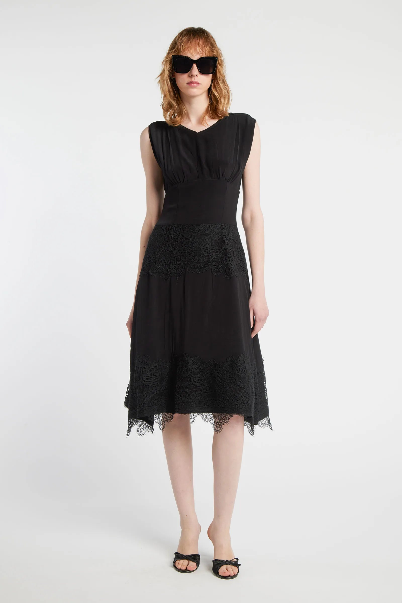 EMERALD - Viscose midi dress