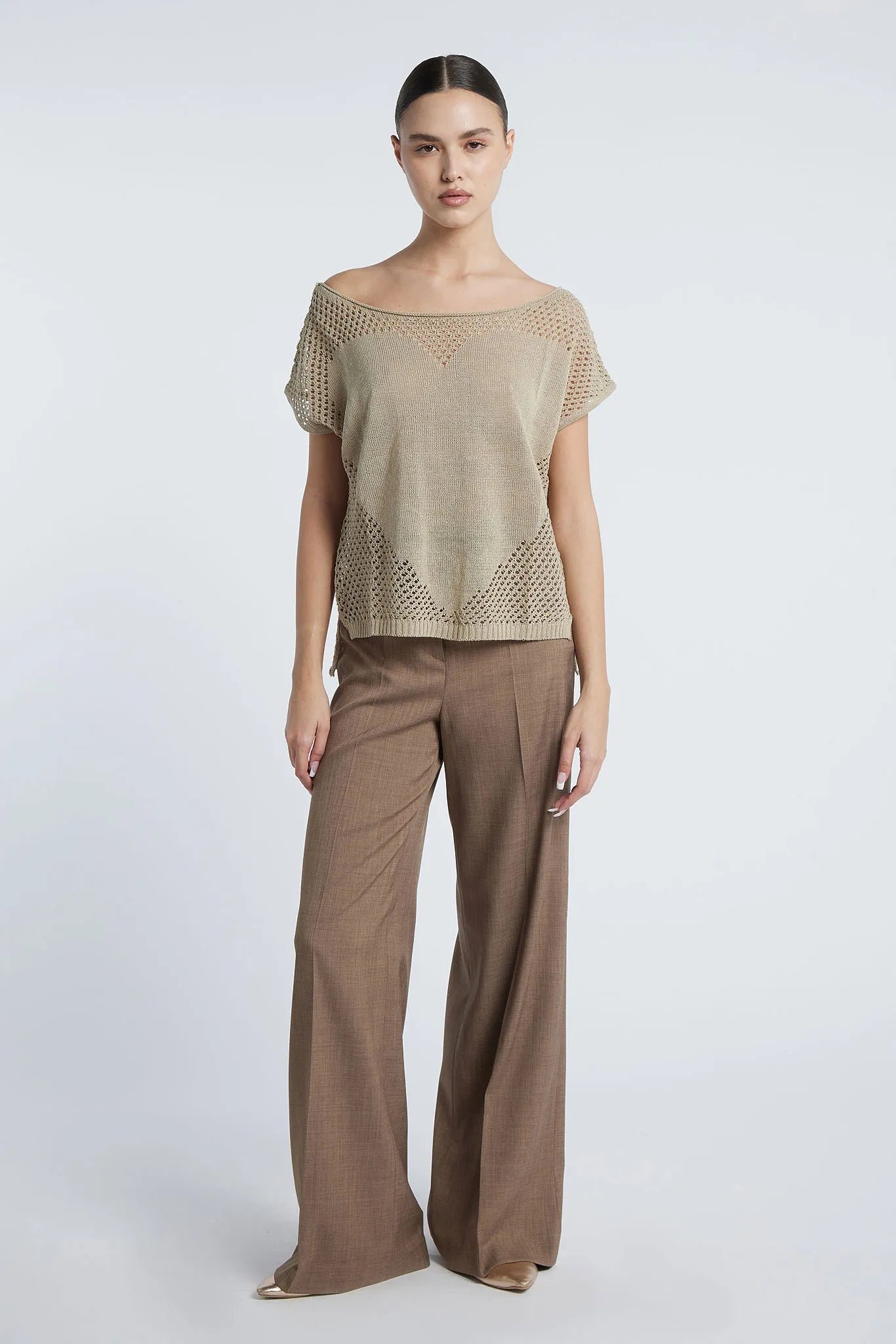 SCARLETT - Viscose mesh jumper