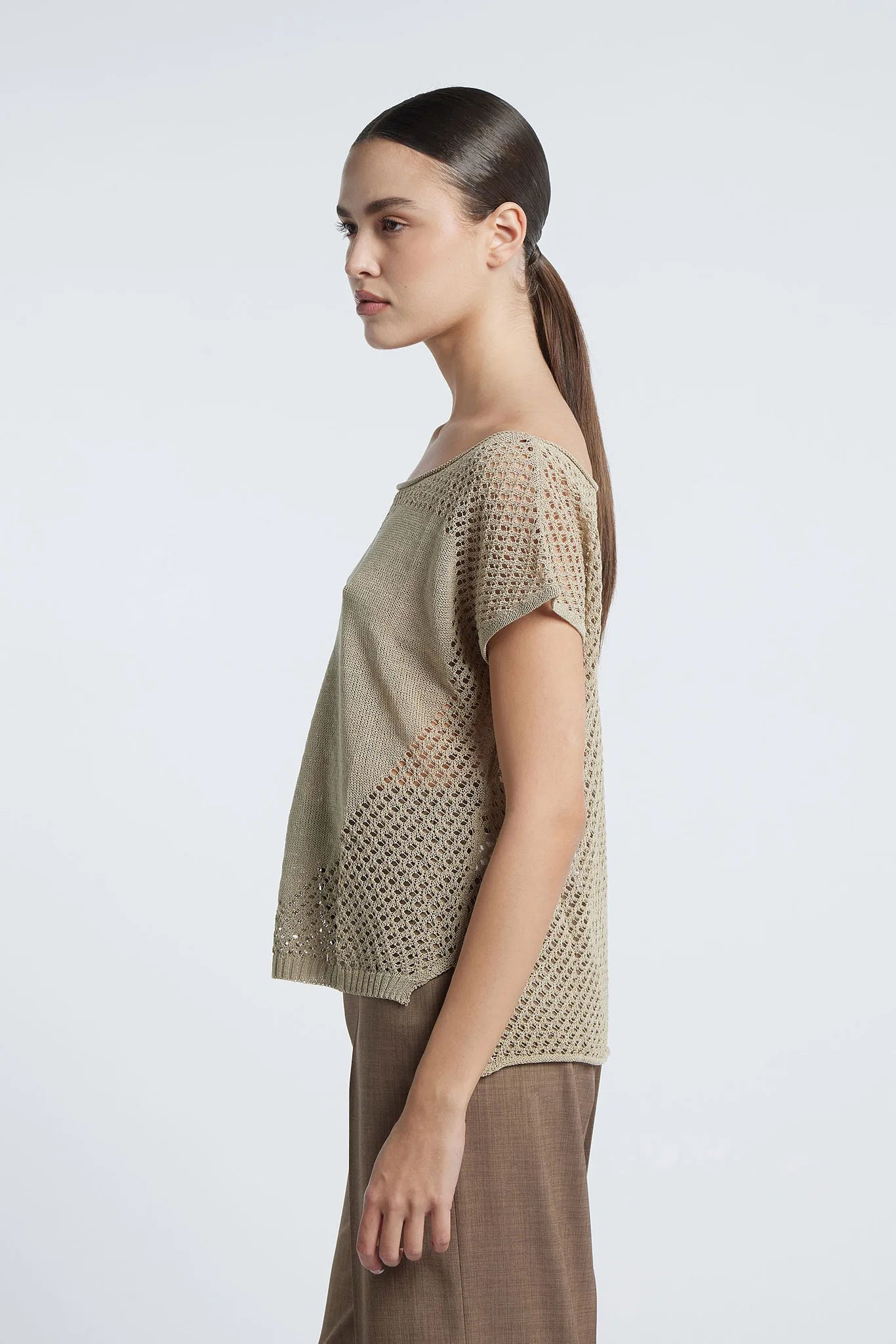 SCARLETT - Viscose mesh jumper