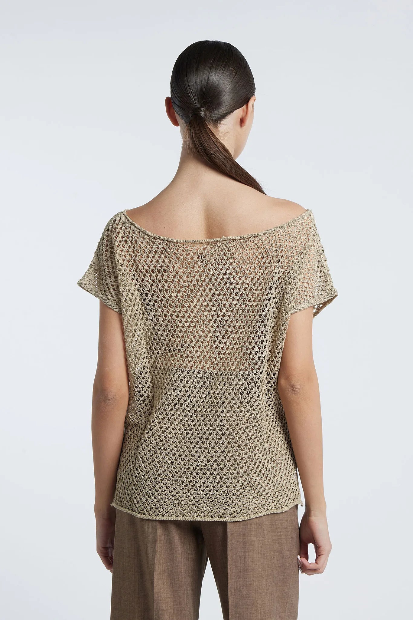 SCARLETT - Viscose mesh jumper