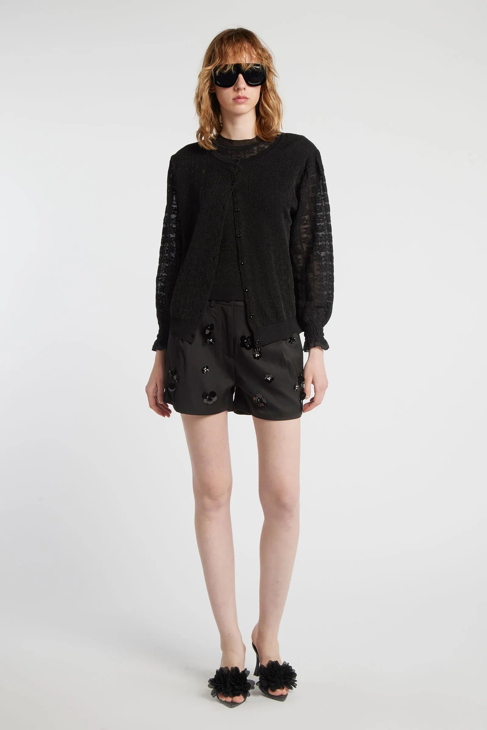 YANA - Crew neck knit cardigan