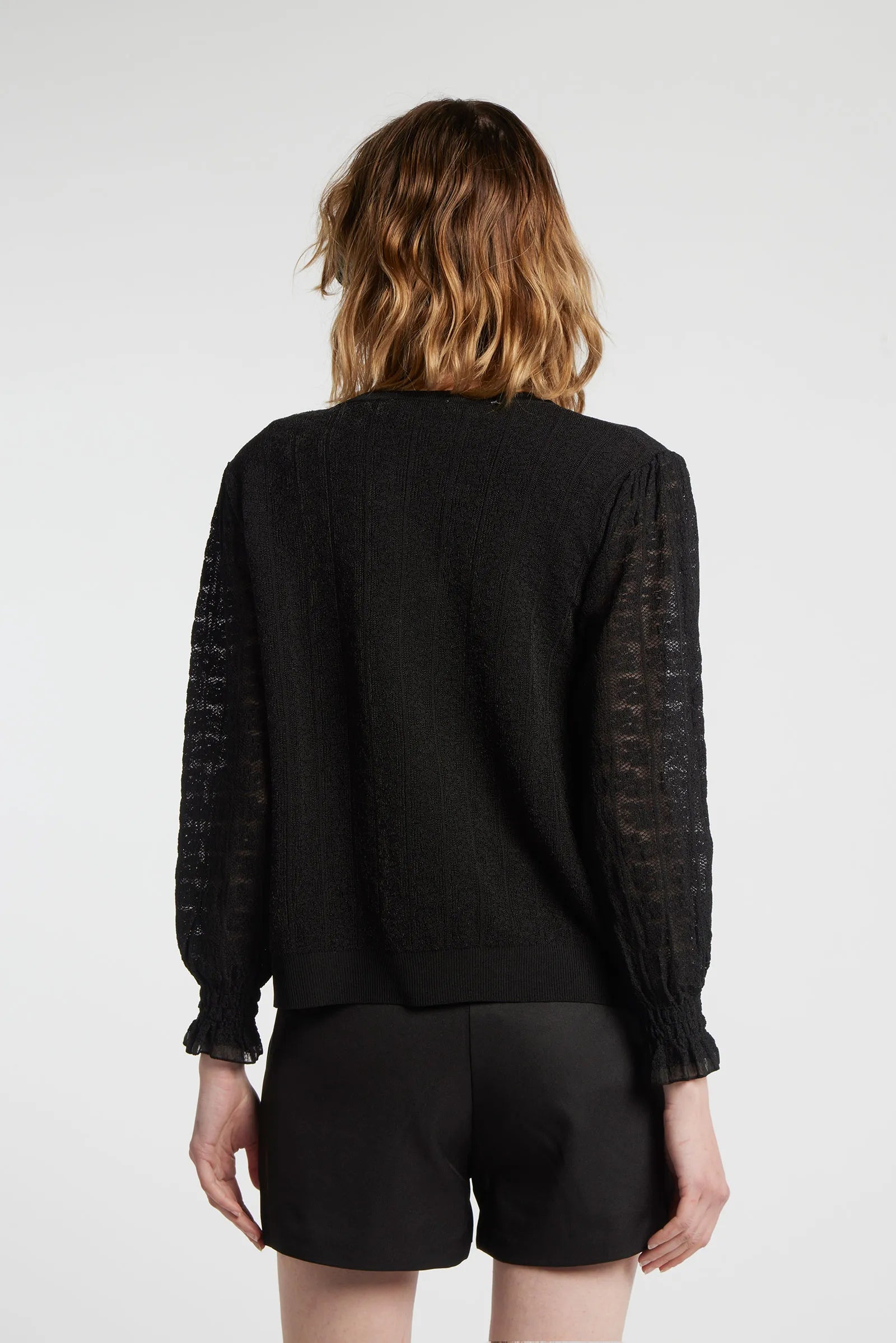 YANA - Crew neck knit cardigan