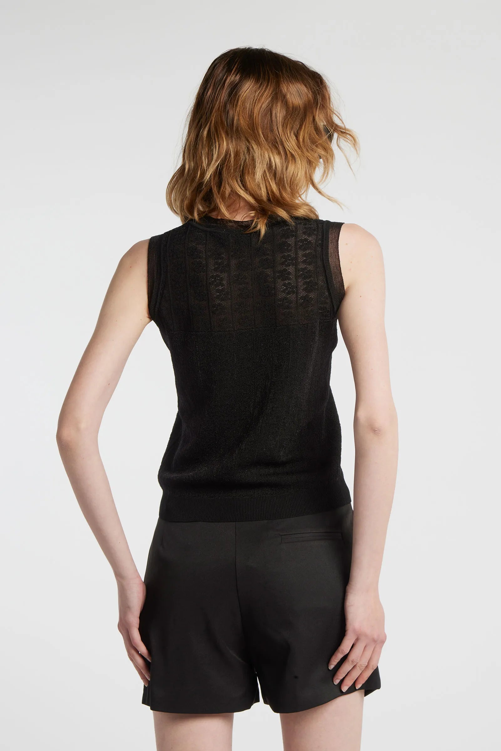 MILA - Pointelle knit top