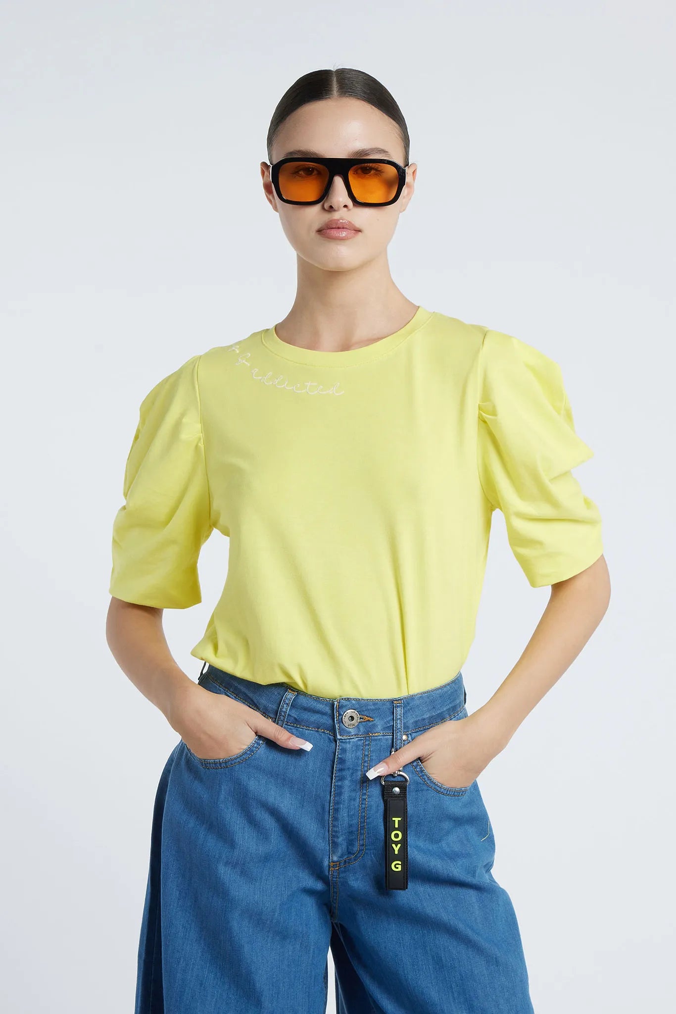 SANTO DOMINGO - Puff-sleeved T-shirt