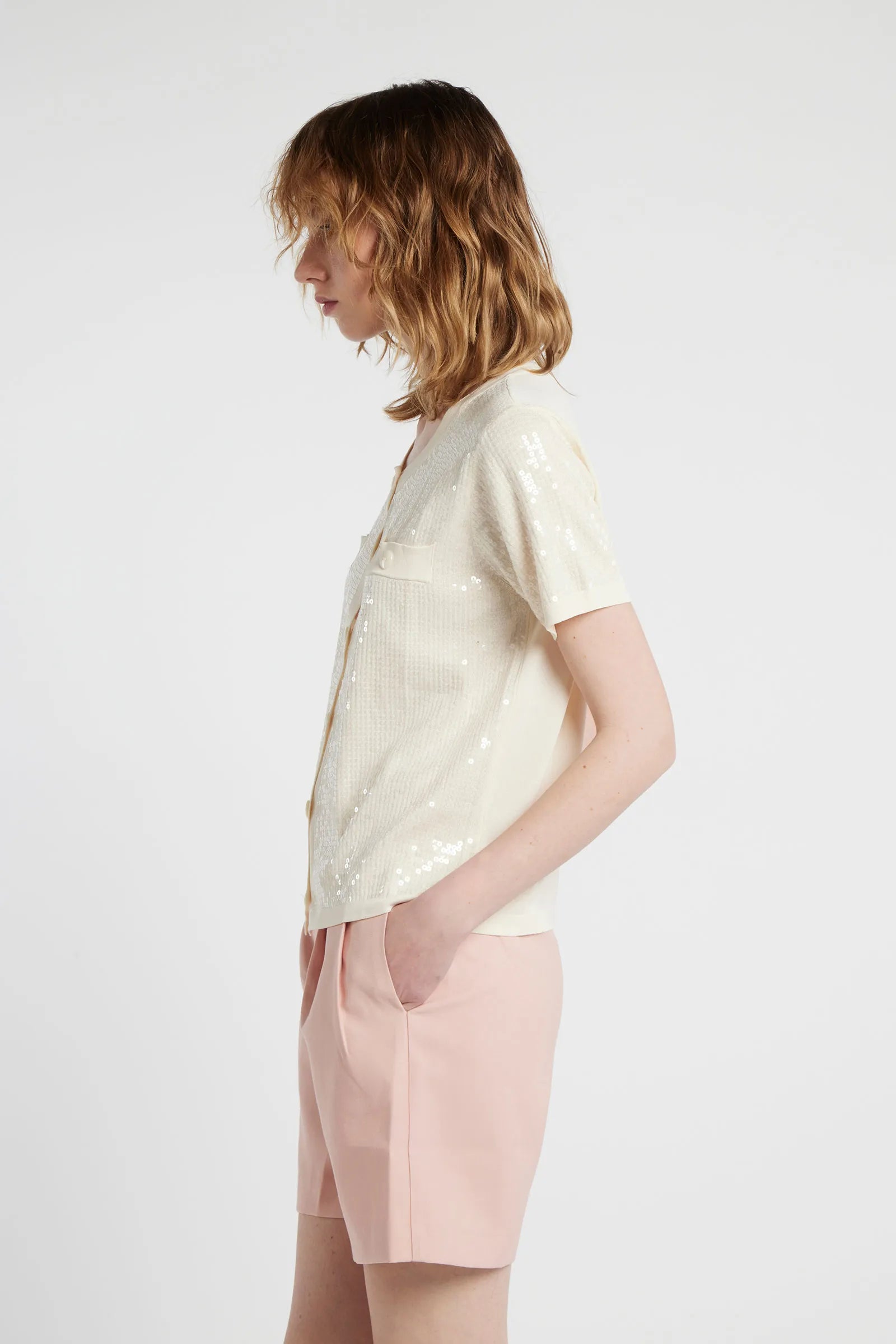 GAZANIA - Crew neck cardigan