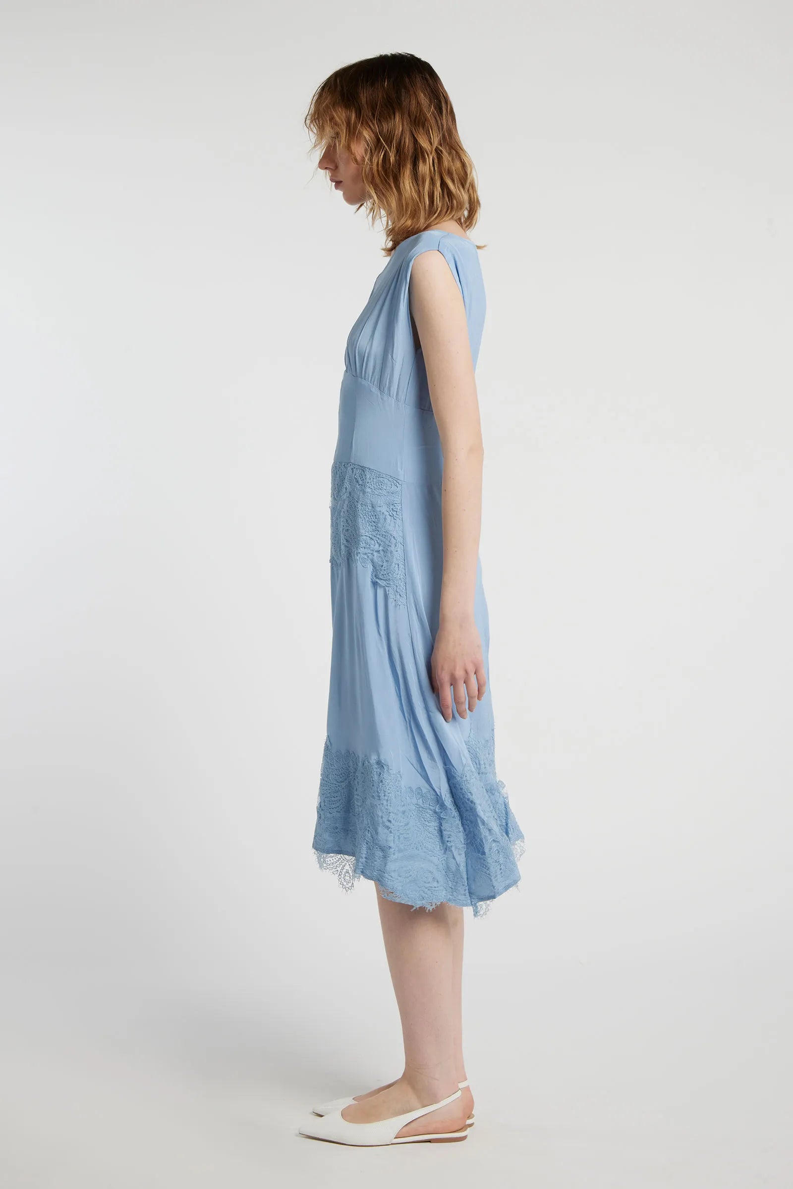 EMERALD - Viscose midi dress