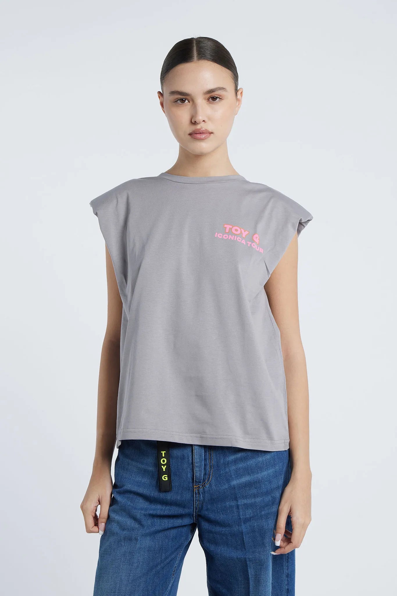 BOGOTA - Sleeveless T-shirt with print on the back