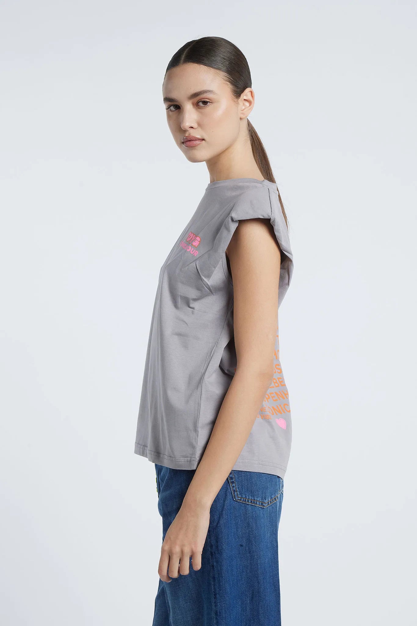 BOGOTA - Sleeveless T-shirt with print on the back