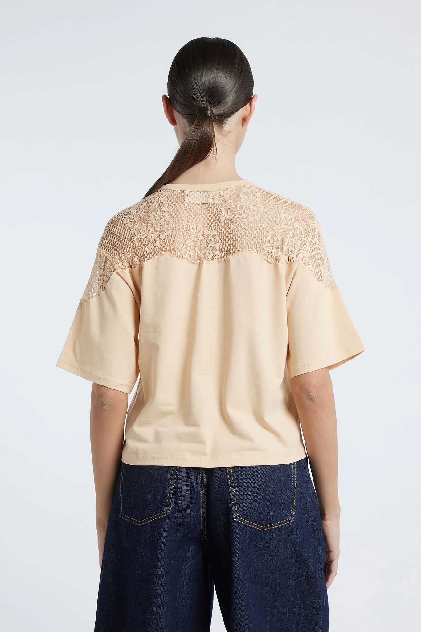 LIMA - Lace insert T-shirt