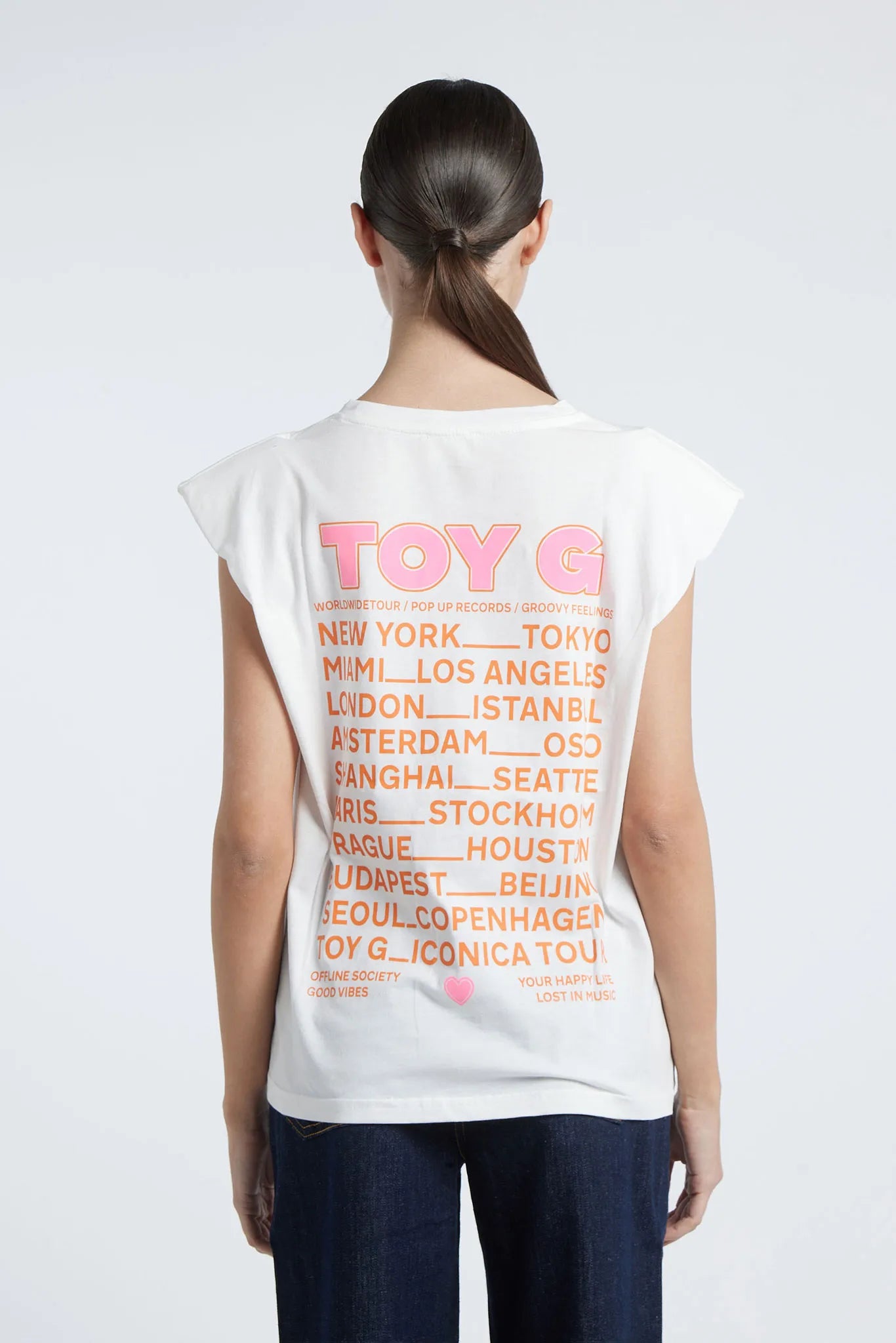 BOGOTA - Sleeveless T-shirt with back print