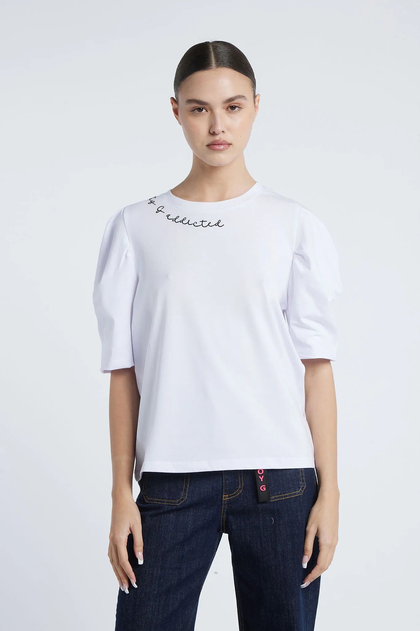 SANTO DOMINGO - Puff-sleeved t-shirt