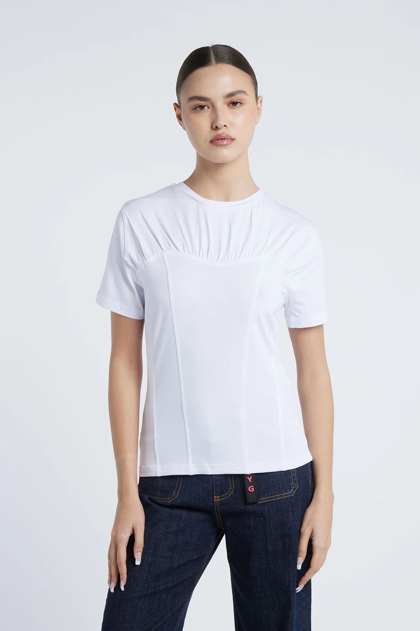 COPACABANA - T-shirt with ruched detail