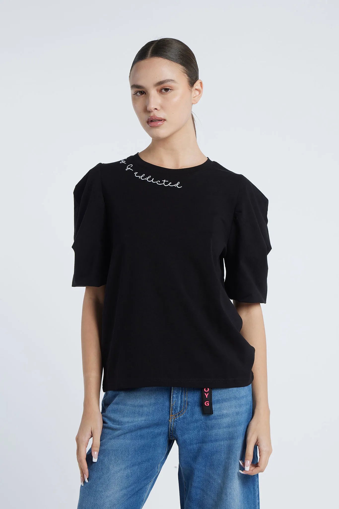 SANTO DOMINGO - Puff-sleeved t-shirt