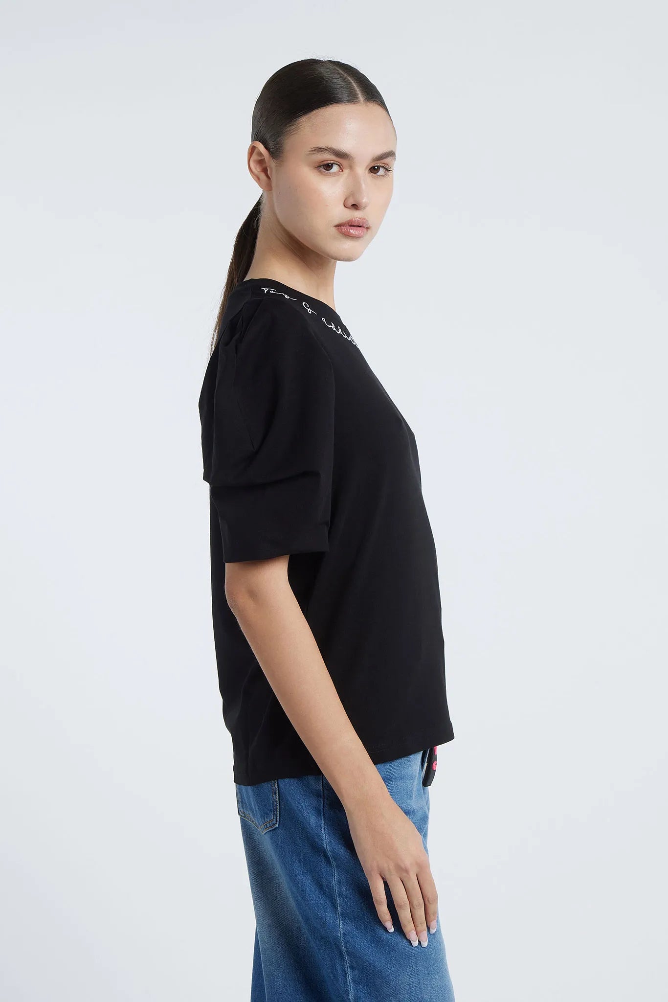 SANTO DOMINGO - Puff-sleeved t-shirt