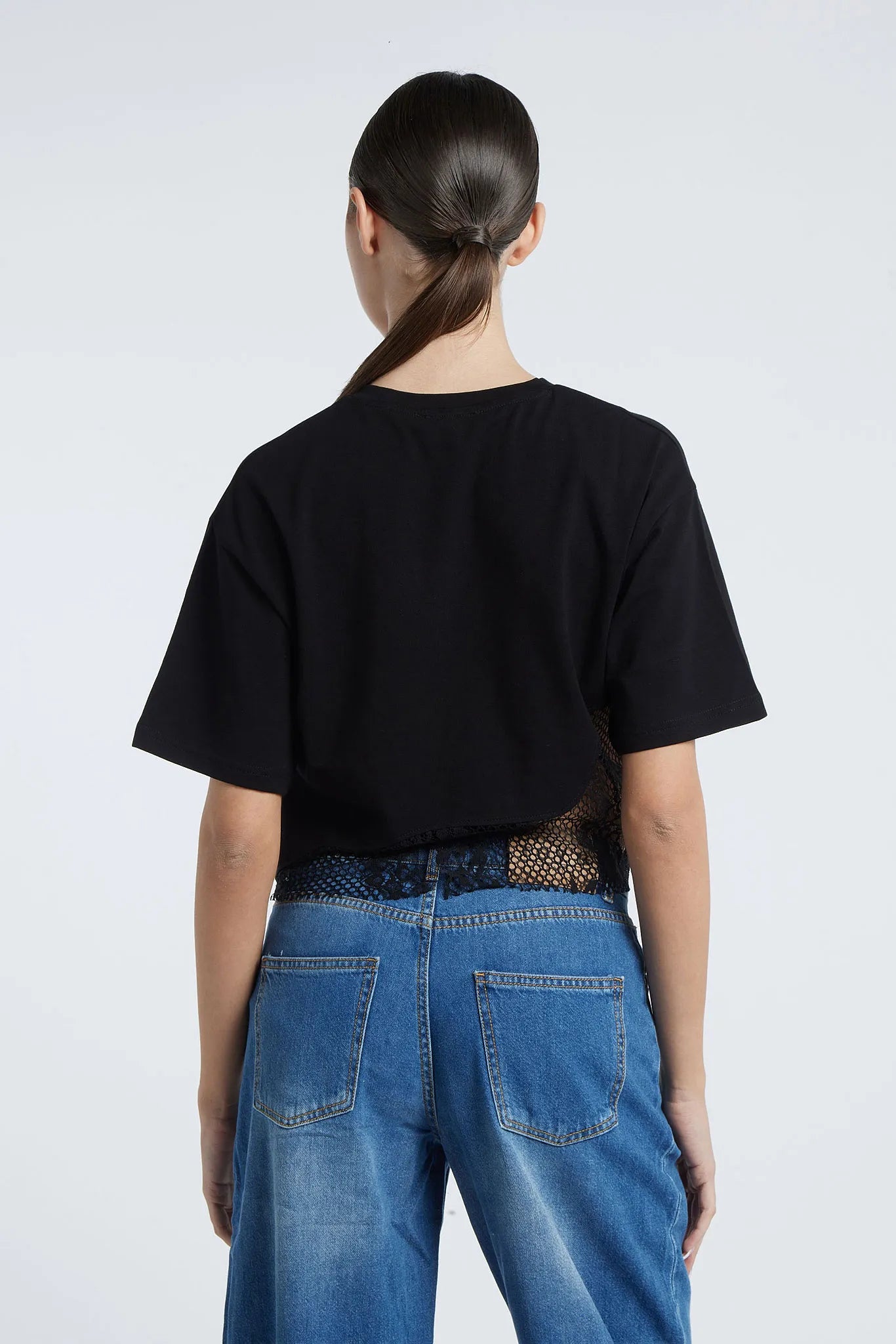 BUENOS AIRES - T-shirt with lace hem