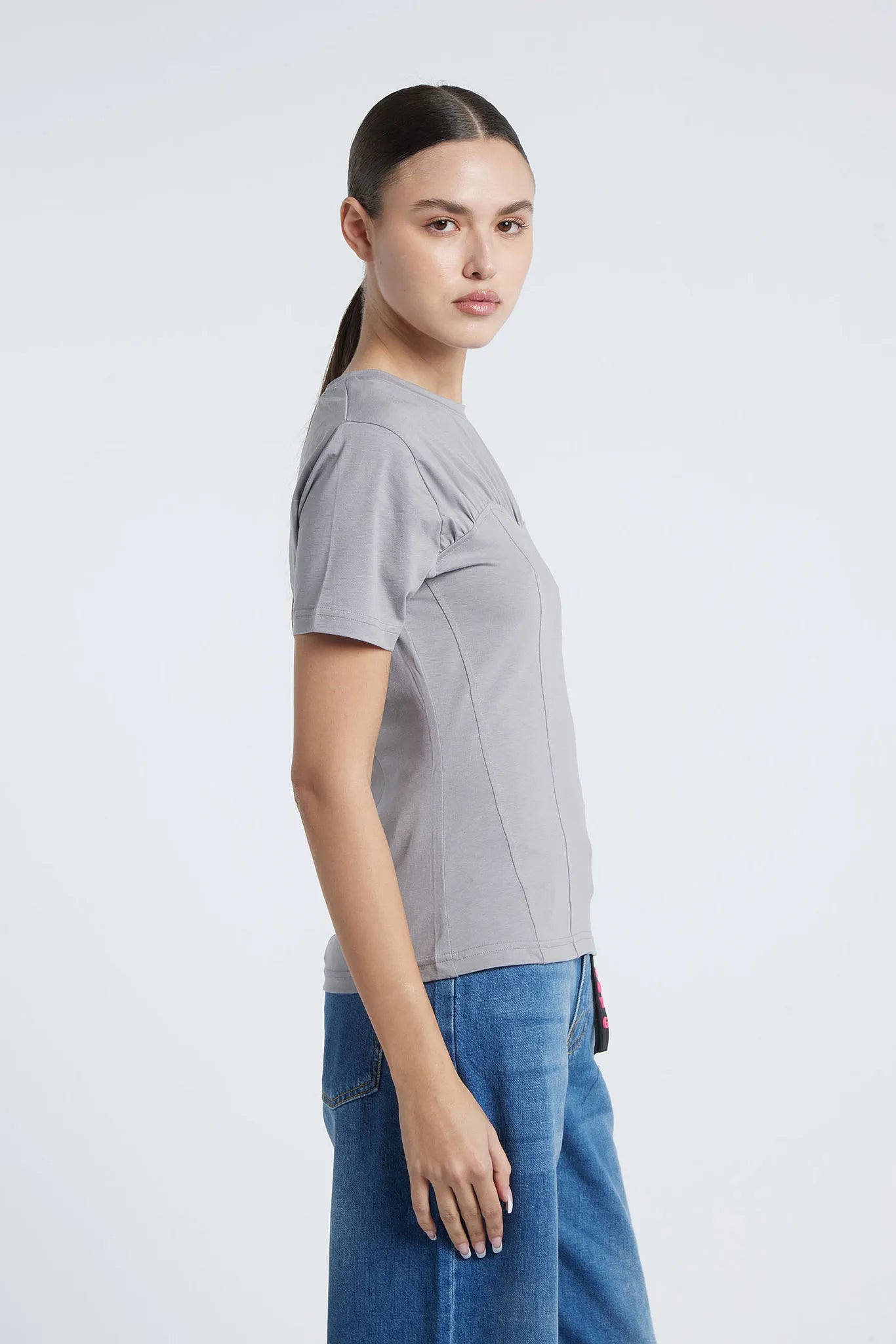 COPACABANA - T-shirt with ruched detail