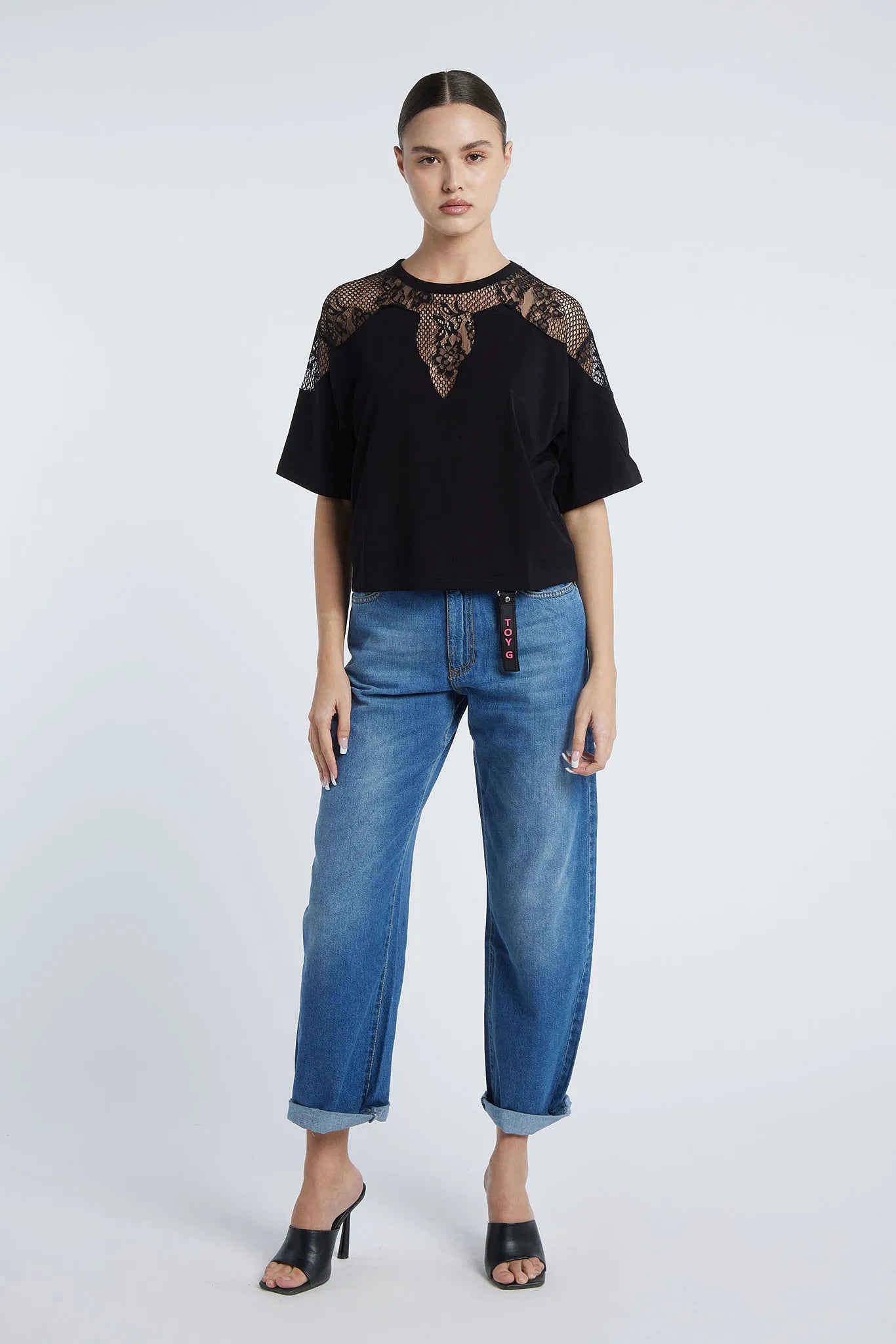 LIMA - Lace insert T-shirt