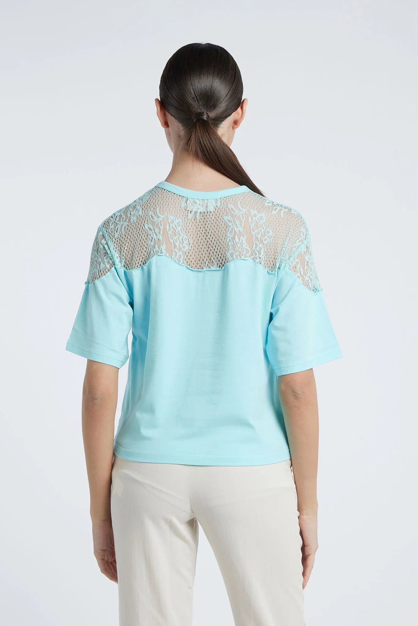 LIMA - Lace insert T-shirt