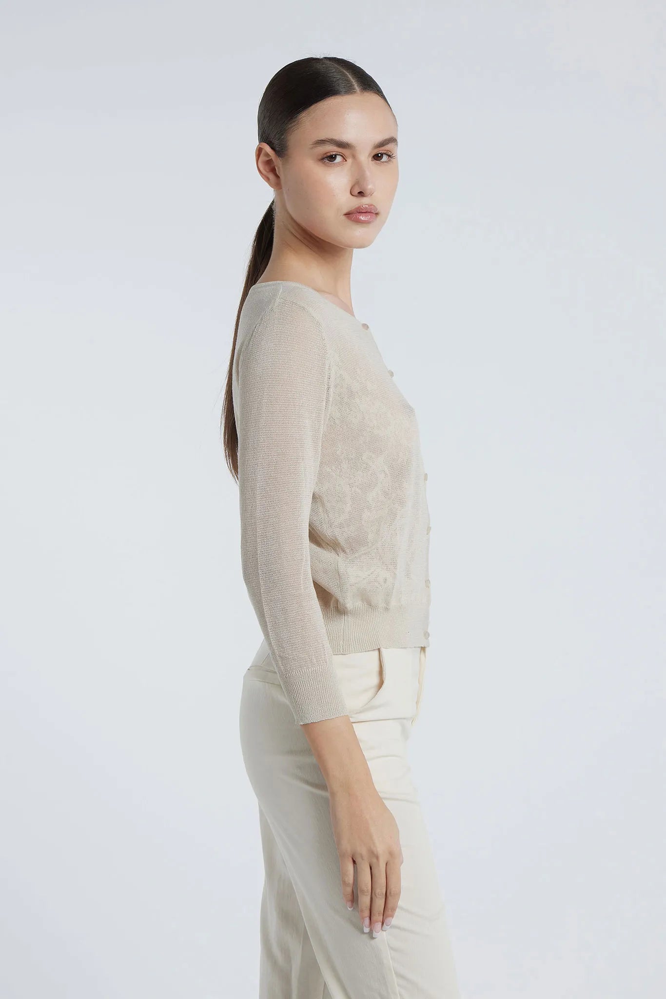 MASHA - Round neck cardigan
